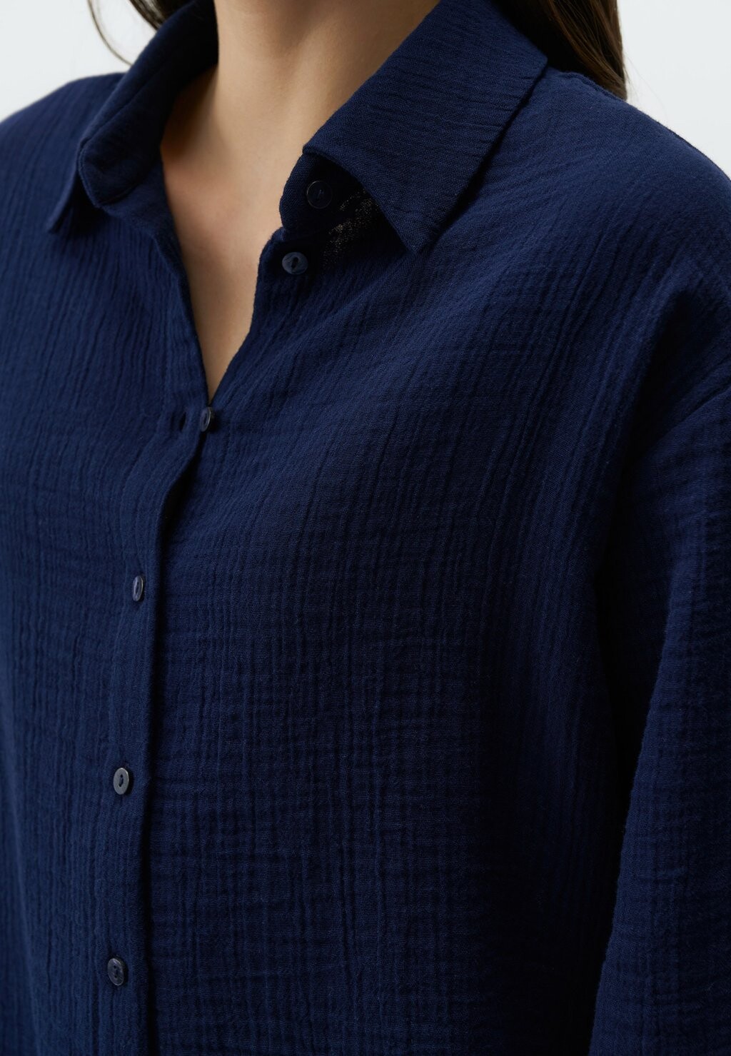 

Рубашка-блузка LONG SLEEVE BASIC Jimmy Key, темно-синий