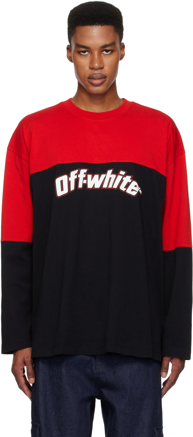 

Футболка Half Arrow Wide красного и черного цвета Off-White