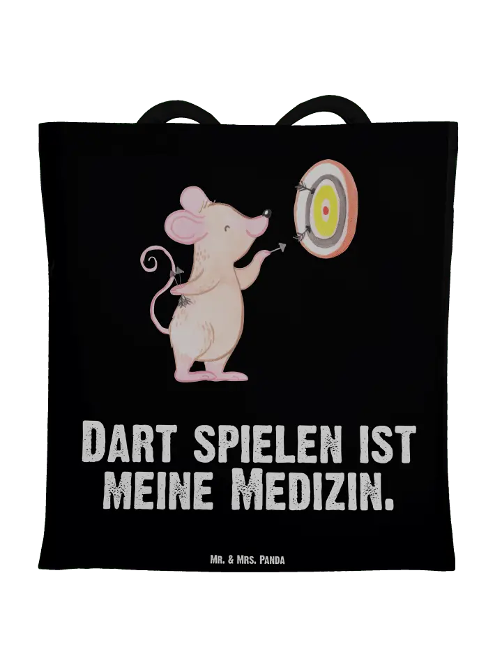 

Сумка для переноски Mr & Mrs Panda Maus Dart spielen, черный