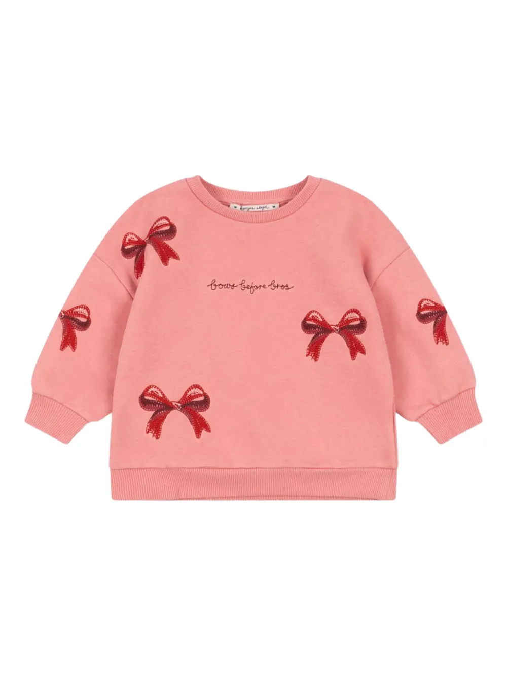 

Топ с вышивкой в виде банта Konges Sløjd, розовый