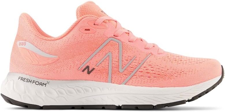 Кроссовки для бега New Balance Fresh Foam X 880v12 для мальчиков, Grapefruit/Metallic Silver — фото 3