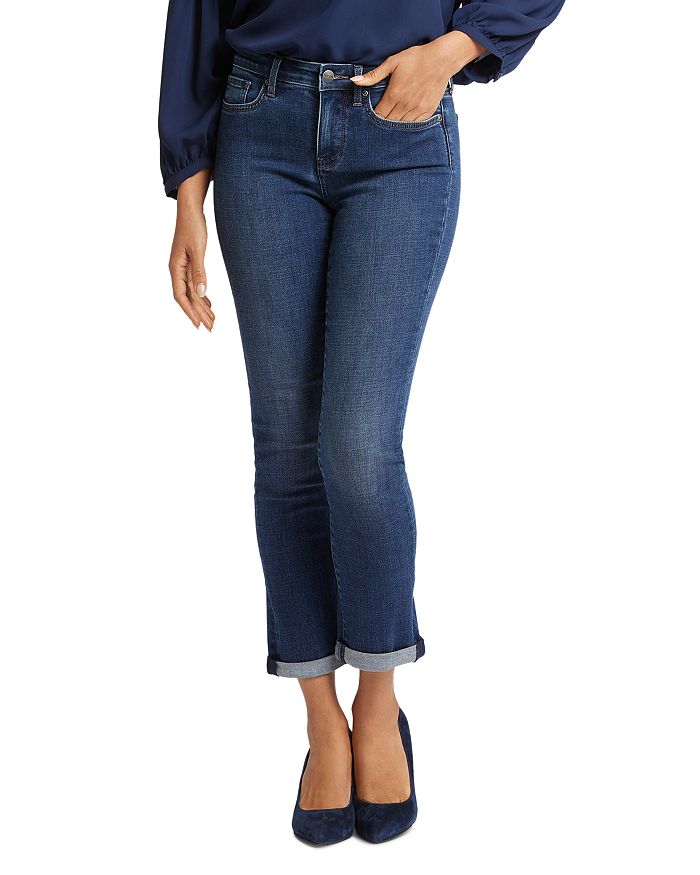 

Широкие джинсы Sheri Slim с манжетами на щиколотках, цвет Wellspring NYDJ, синий