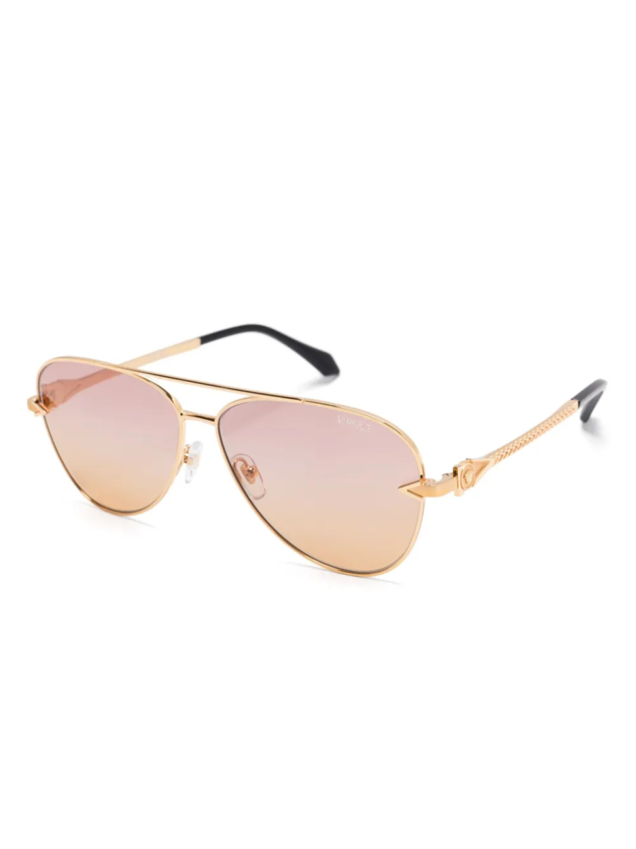 Солнцезащитные очки-пилоты Versace Eyewear, золотой — фото 2