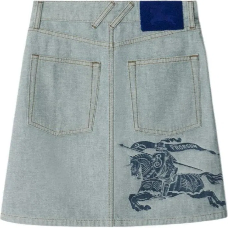 Юбка джинсовая EKD jacquard Burberry, Denim синий — фото 3