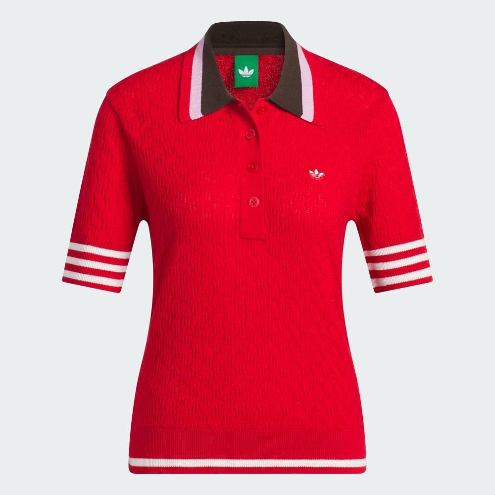 Вязаная рубашка поло Originals Adidas, Red — фото 4