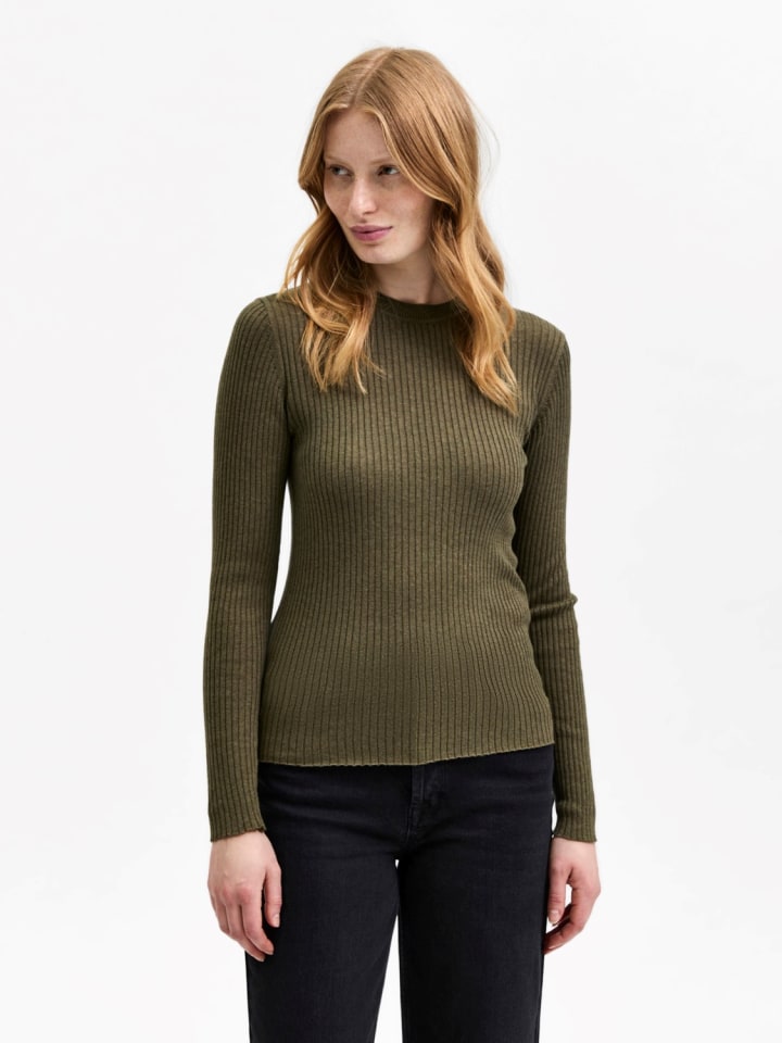 

Свитер SELECTED FEMME, хаки