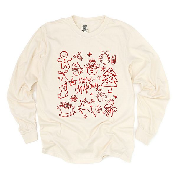 

Футболка с длинным рукавом и принтом "Merry Christmas" Simply Sage Market, Ivory, Зеленый, Футболка с длинным рукавом и принтом "Merry Christmas" Simply Sage Market, Ivory