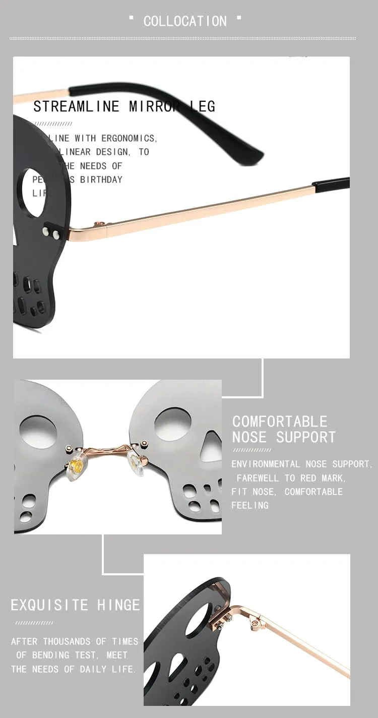 

Креативные классические модные персонализированные солнцезащитные очки для женщин и мужчин, а также для вечеринок на Хэллоуин и Рождество (Mc3665) MCZTO, B