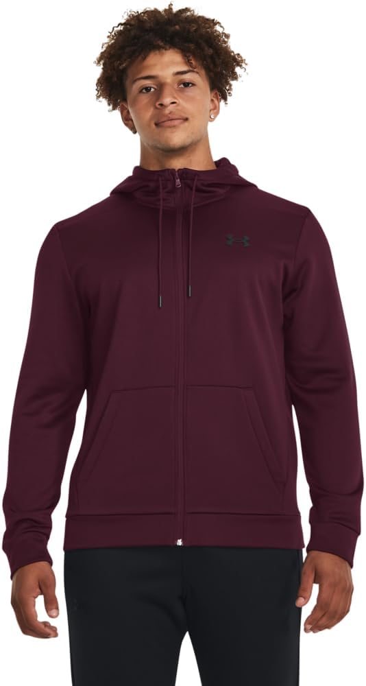 

Толстовка Under Armour мужская Armourfleece с молнией, (600) Dark Maroon/Black