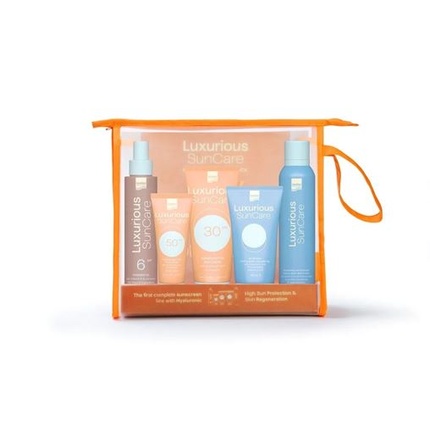 

Intermed Promo Sun Care Pack - тело Spf30 200 мл, лицо Spf50 75 мл, масло Spf6, спрей и средство после загара Luxurious
