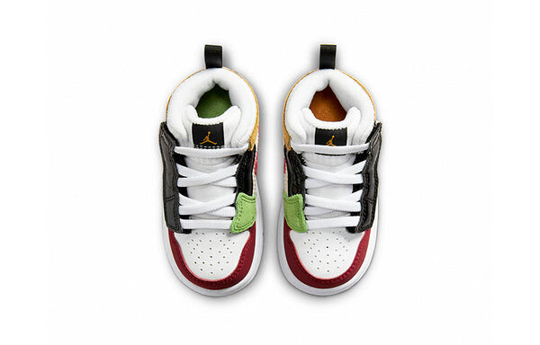 Кроссовки (TD) Air Jordan 1 Mid ALT SE 'Pearl White Gym Red', белый — фото 4