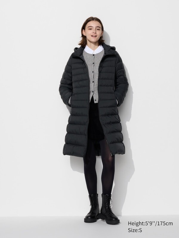 

Сверхлегкое пуховое длинное пальто Uniqlo, черный