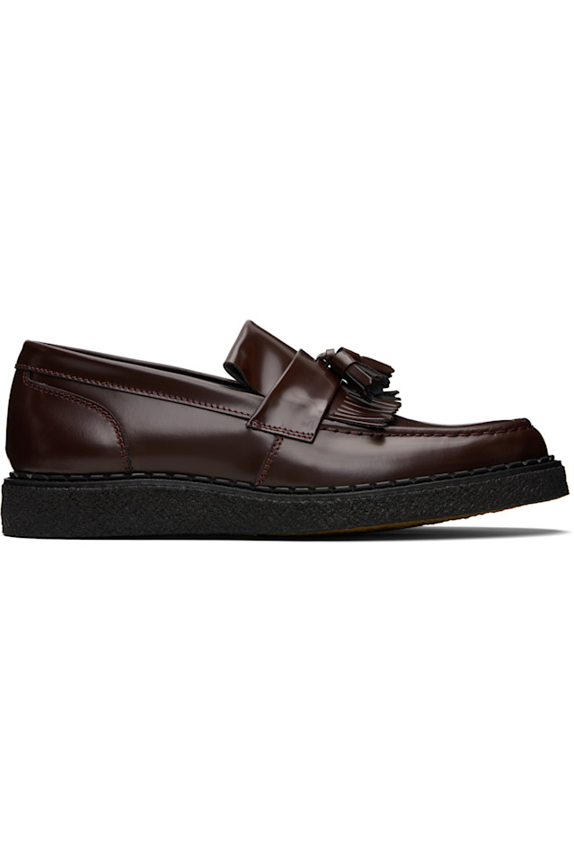 

лоферы George Cox edition с кисточками Fred Perry, цвет oxblood