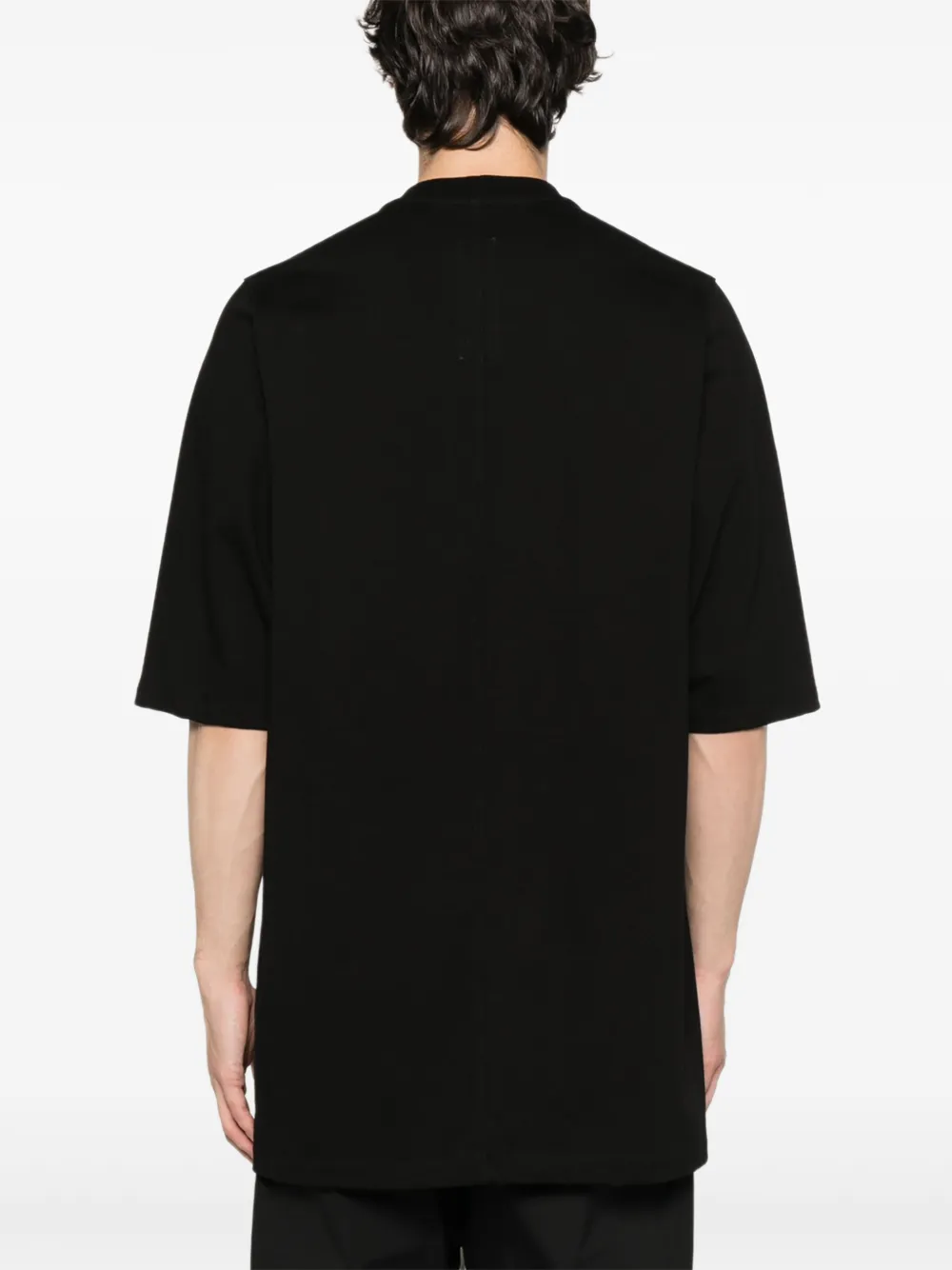 Футболка из органического хлопка с заклепками Rick Owens, черный — фото 3