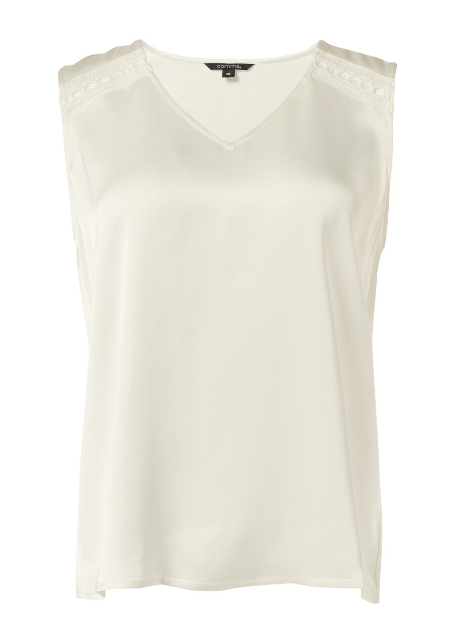 

Кружевной топ COMMA Top, экрю