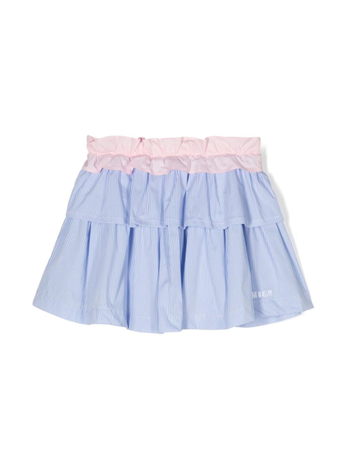 

MSGM Kids поплиновая юбка в полоску, синий