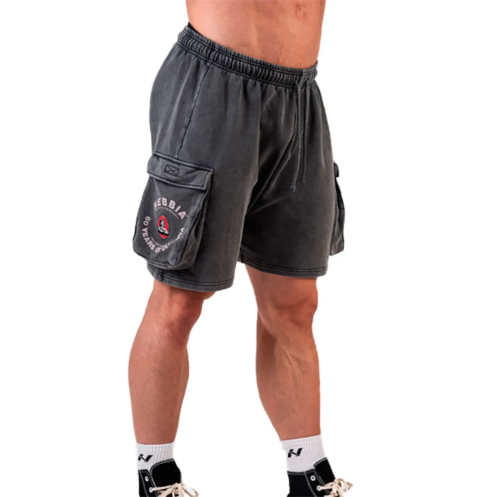 

Спортивные шорты Nebbia Washed loose fit cargo legacy 787, серый