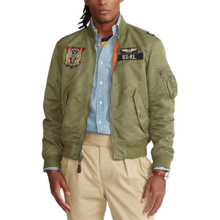 Куртка мужская армейского зеленого цвета Polo Ralph Lauren — фото 3