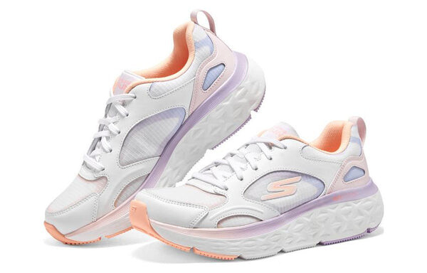 Кроссовки (WMNS) Skechers Max Cushioning Delta Running Shoes 'White Orange Purple', белый — фото 3