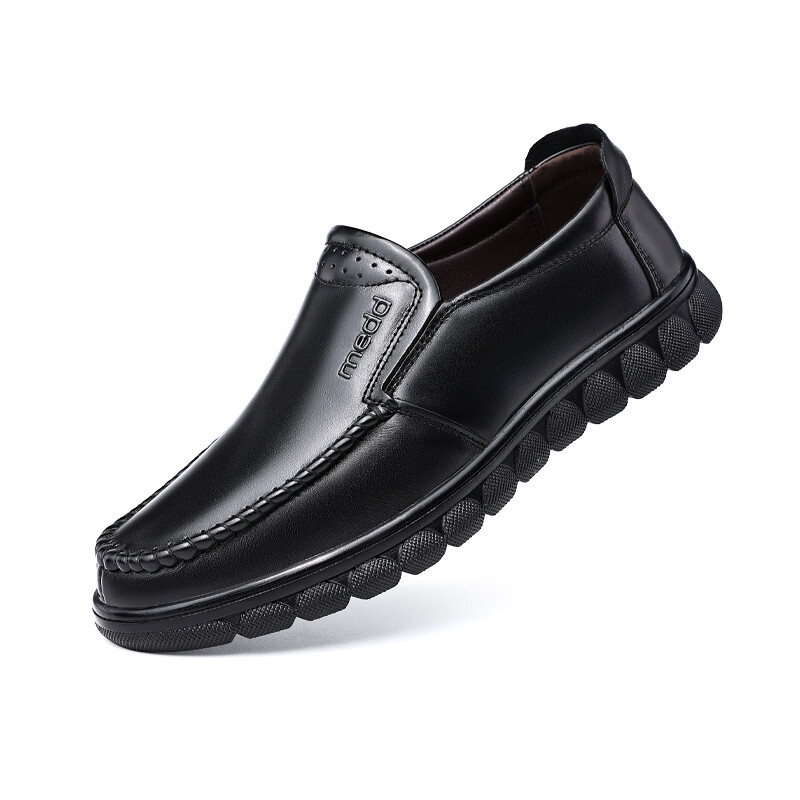 Туфли мужские Men"s Casual Men Low-Top Medd, цвет Black single shoes — фото 2