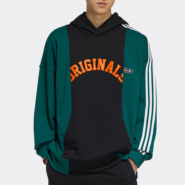 Толстовка Men's adidas originals Alphabet Printing Colorblock Black, черный — фото 2