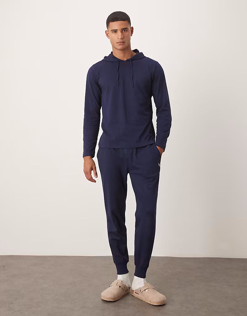 Спортивные брюки с логотипом и манжетами, темно-синего цвета Polo Ralph Lauren — фото 2