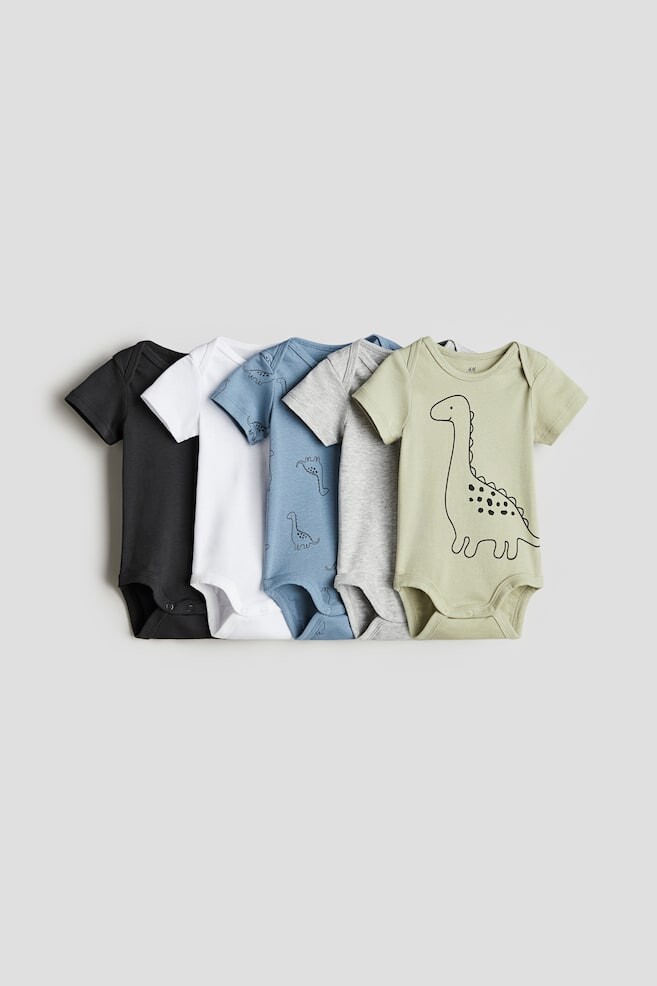 

Упаковка из 5 хлопковых боди H&M, мультиколор