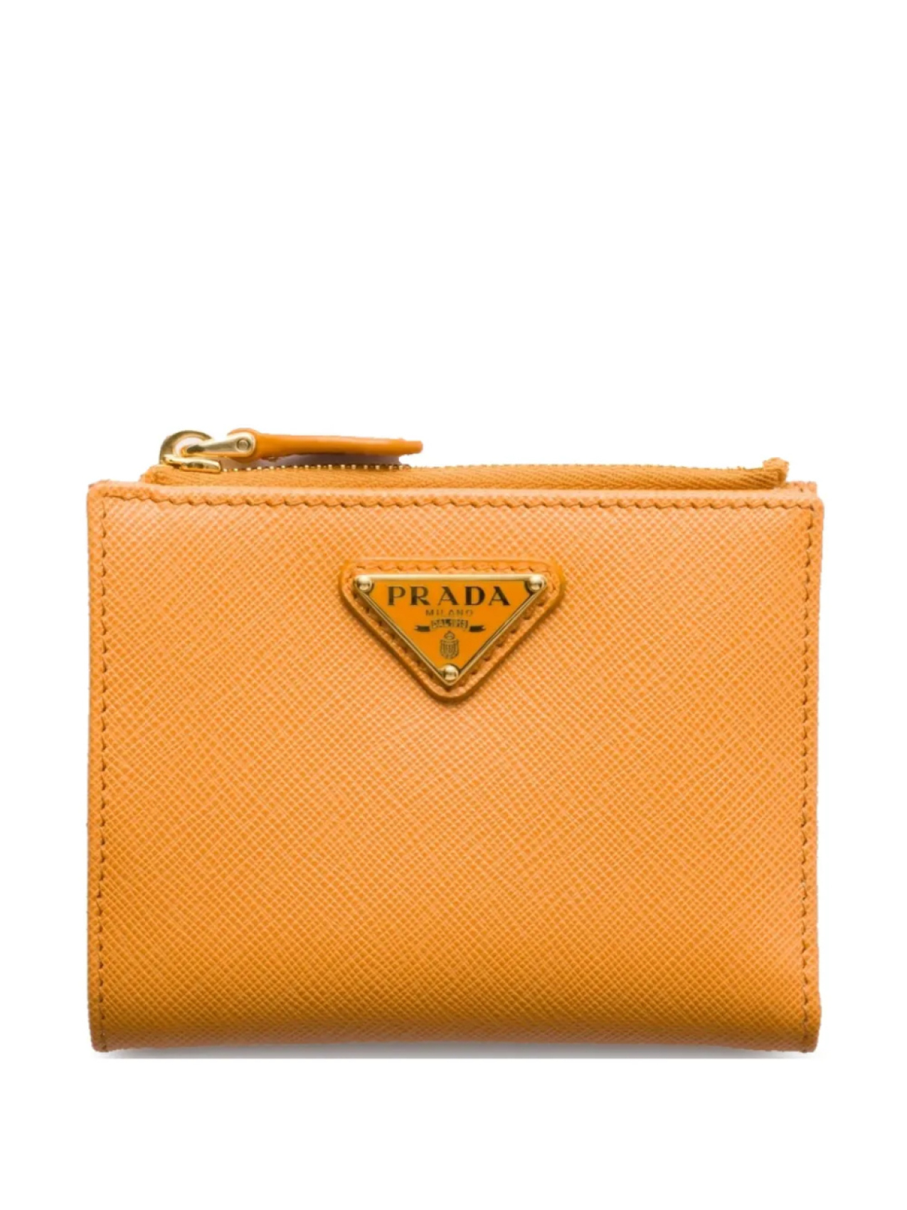 

Маленький кошелек из сафьяновой кожи Prada, оранжевый