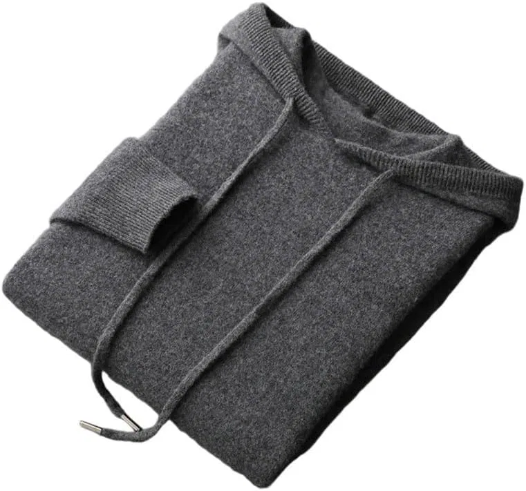 Свитер с капюшоном мужской Cashmere, тёмно-серый
