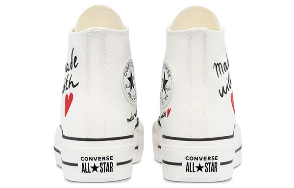 Кроссовки chuck taylor all star lift high 'valentine's day - vintage white' Converse, белый — фото 4