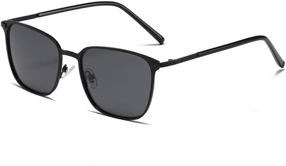 

Сверхлегкие поляризованные солнцезащитные очки для мужчин, очки для вождения, солнцезащитные очки для женщин в винтажном металлическом квадратном стиле generic, C1 Black