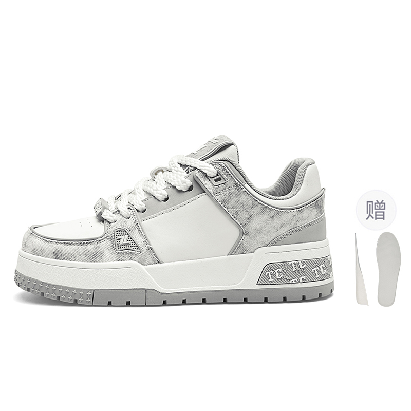 

Низкие скейтбордистские кроссовки для мужчин Tcellars, vintage серый (height-increasing insole style)