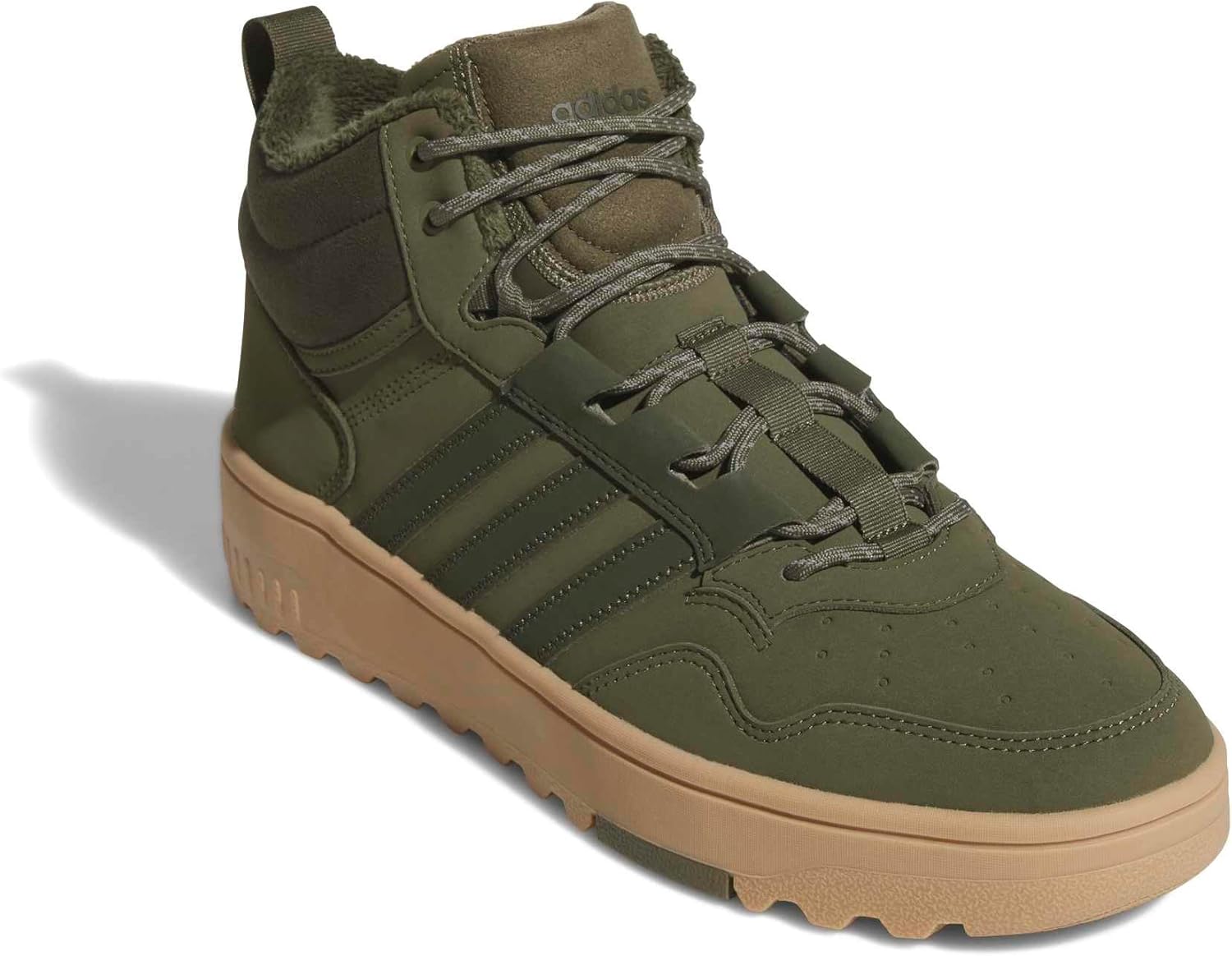 Кроссовки Adidas Unisex-Adult Hoops 4.0 Mid Top, оливковый — фото 4
