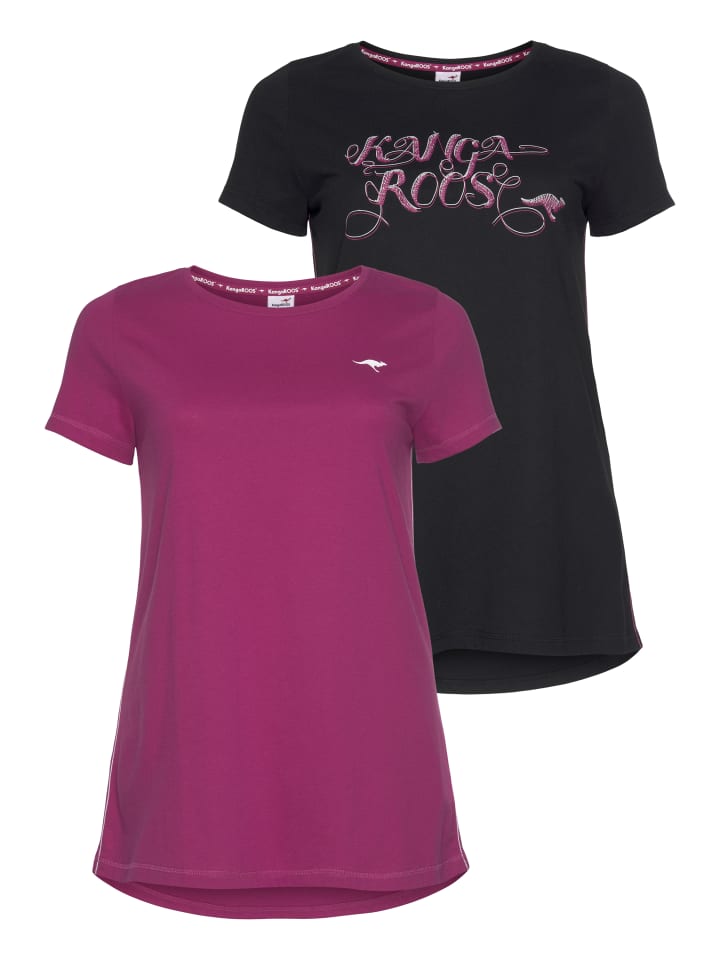 

Длинная рубашка цвета фуксии, черная Kangaroos