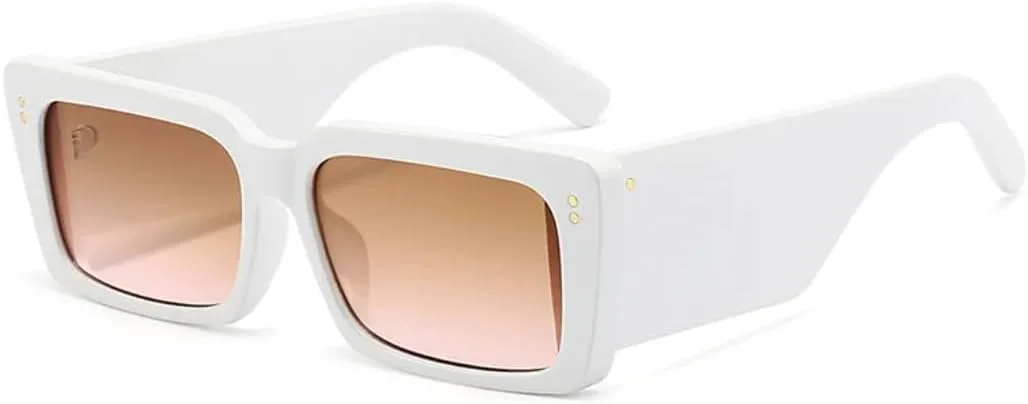 

Солнцезащитные очки для мужчин и женщин - защита UV400 - широкие дужки, градиентные линзы, для занятий спортом на открытом воздухе и вождения DSVIGF, White