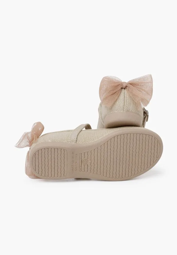 Балетки merceditas ceremonia с ремешком на щиколотке Pisamonas, Beige — фото 4