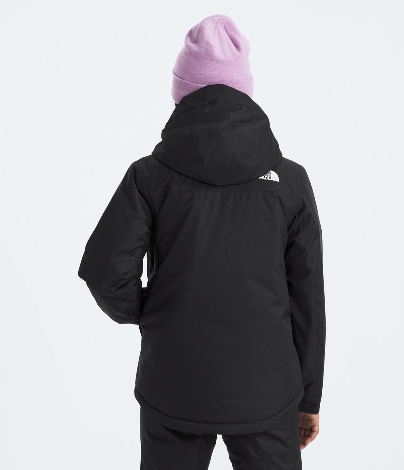 Утепленная куртка Freedom для девочек THE NORTH FACE | Зимнее пальто, водоотталкивающая отделка, совместимый со шлемом капюшон и карманы на молнии, Tnf Black — фото 3