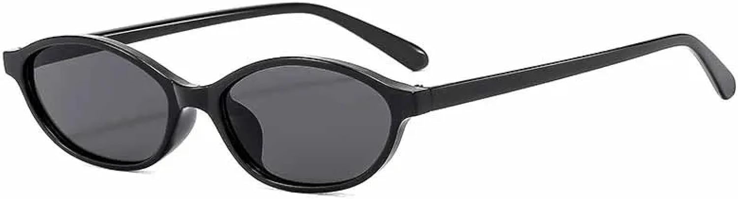 

Винтажные роскошные овальные солнцезащитные очки для мужчин и женщин, модные солнцезащитные очки для активного отдыха и путешествий, защита от УФ-излучения UV400 TKKTLLT, Black Gray