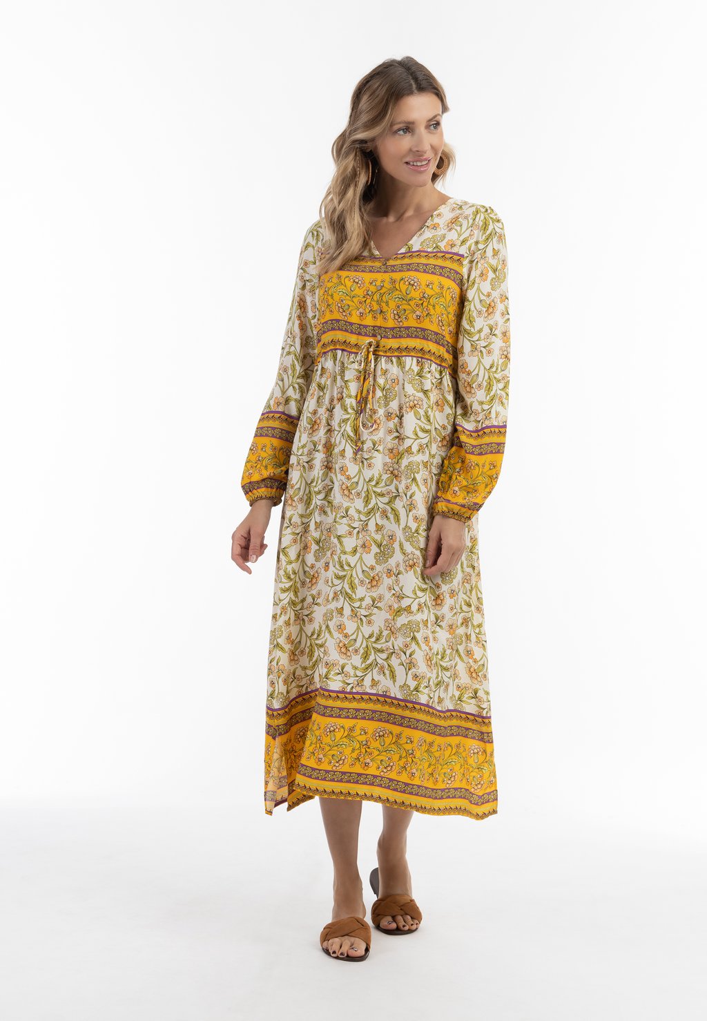 

Повседневное платье SOMMER MIT BLUMENPRINT CARNEA usha, белый