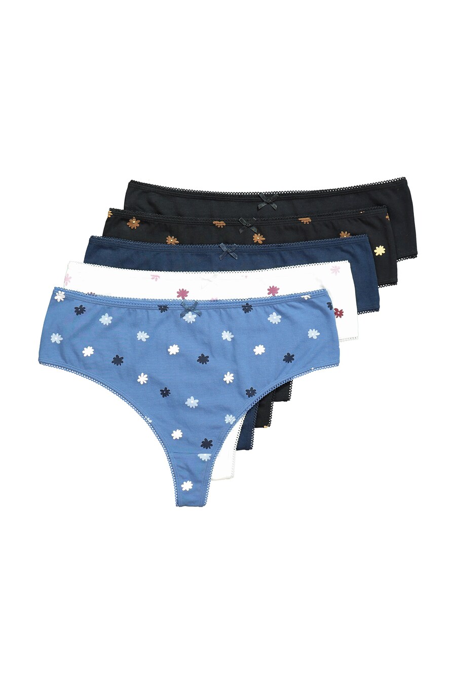 

Стринги Ulla Popken, marine blue/Light blue/Black/White