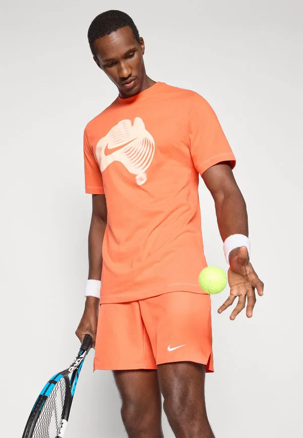 Футболка nikecourt, открытая спортивная футболка Nike Performance, Turf Orange/Sail — фото 4