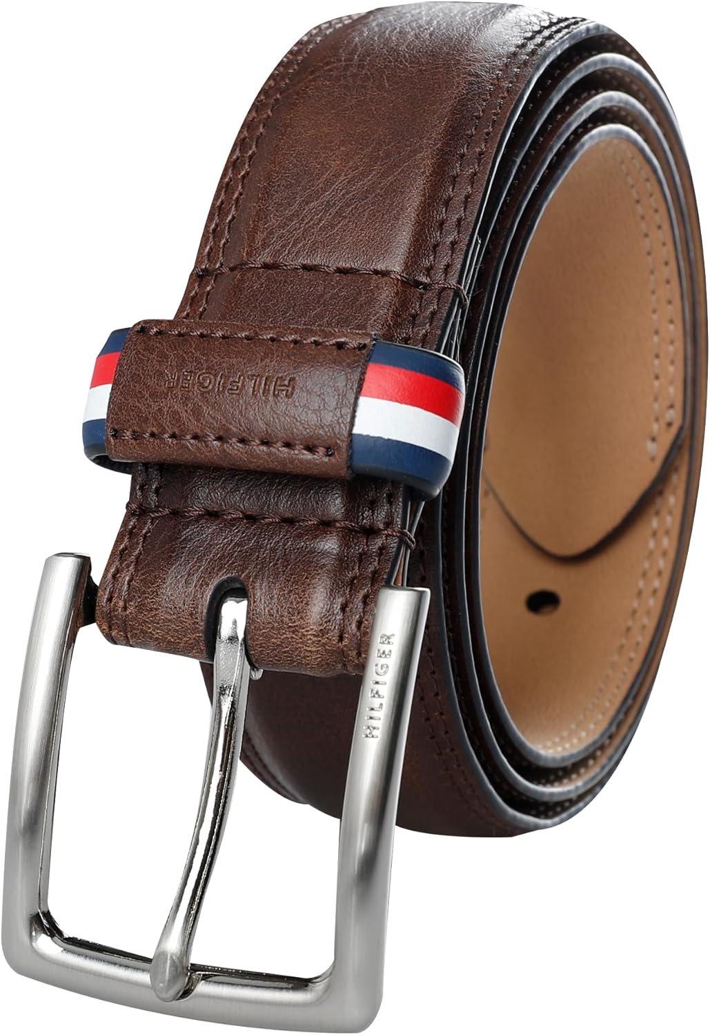 

Мужской ремень Tommy Hilfiger для повседневной носки и делового стиля - универсальный вариант для работы и выходных (стандартные размеры, а также для больших и высоких женщин), Brown Casual