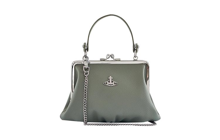 

Сумка-кошелек Granny Frame Leather Dumpling, портативная плечевая сумка, кроссбоди Vivienne Westwood светло-зеленый
