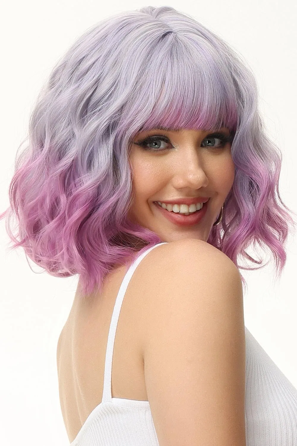 Женский парик «Wigs Purple» с кудрявыми волнистыми волосами от Luxiremi Luxiremi, Purple
