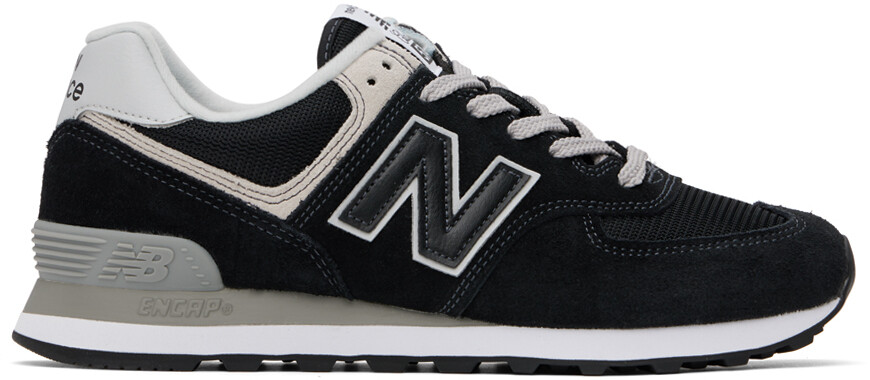 Черные кроссовки 574 Core New Balance, черный/белый