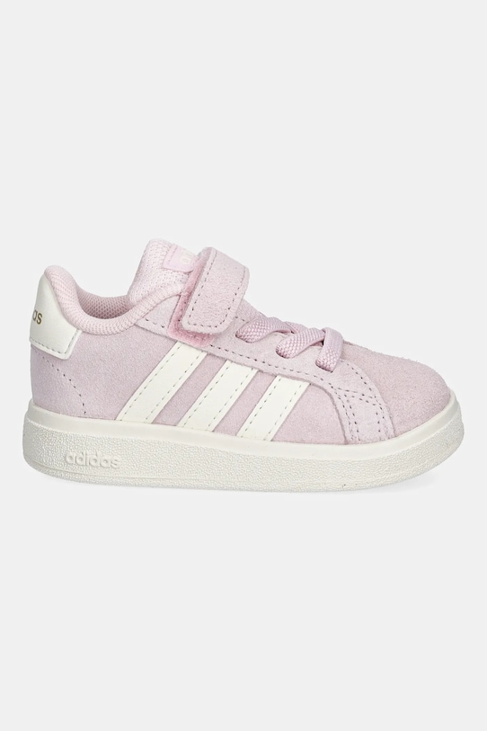 Детские замшевые кроссовки Grand Court 00s Adidas, розовый — фото 2