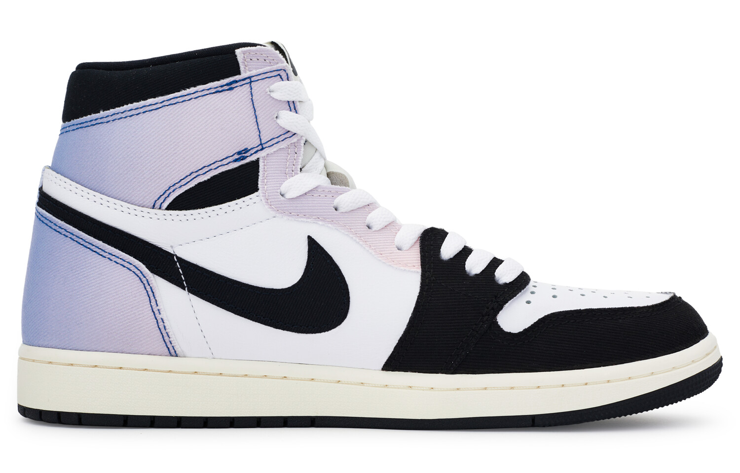 Jordan Air Jordan 1 винтажные баскетбольные кроссовки мужские, Black, white, orange, purple — фото 3