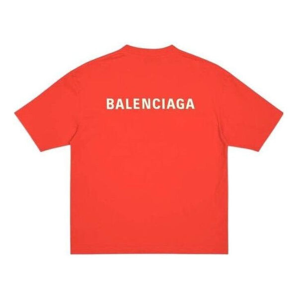 

Футболка logo t-shirt medium fit 'bright red' Balenciaga, красный