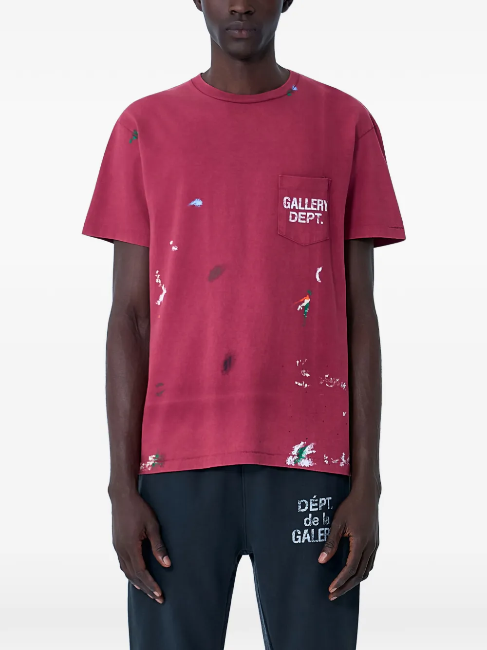 

Футболка с логотипом и нагрудным карманом Gallery Dept., красный