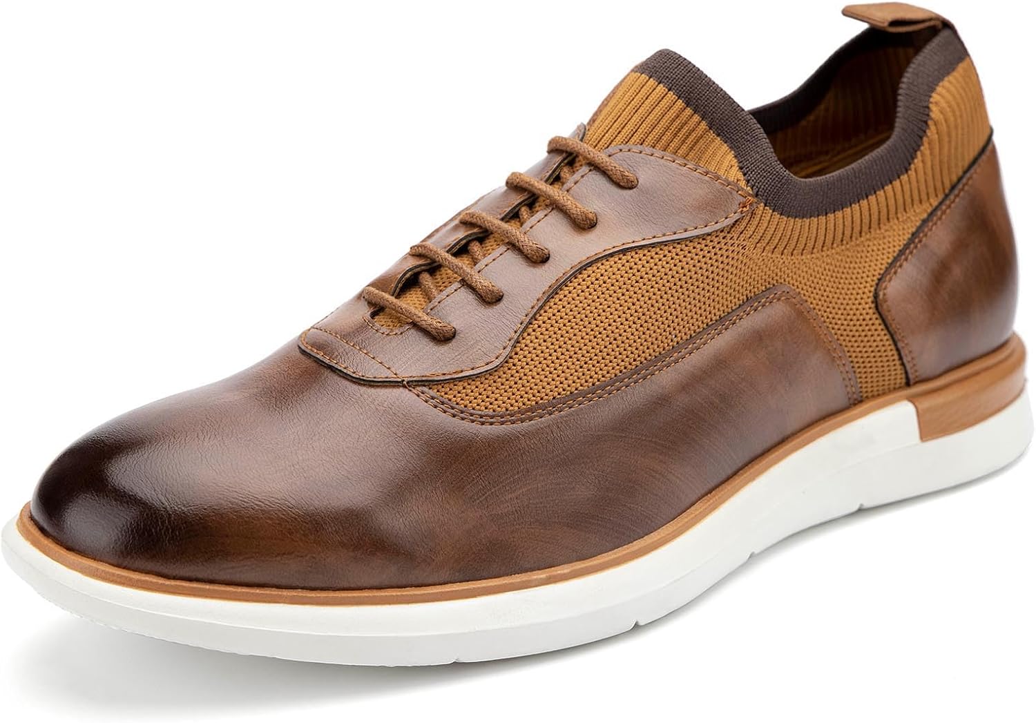 

Мужские оксфорды Meijiana, повседневные туфли с кожаными шнурками для мужчин, деловые оксфорды, Brown-08